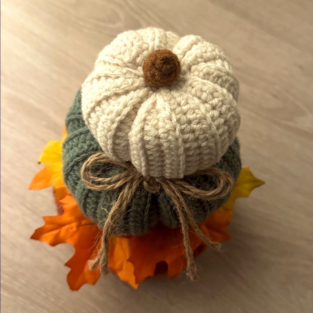 Handcrafted Crochet Pumpkin Stack - Picture 2 of 3